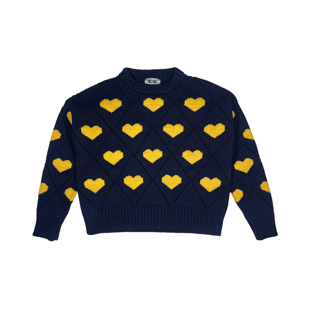 Love Sweater - Blue and Gold