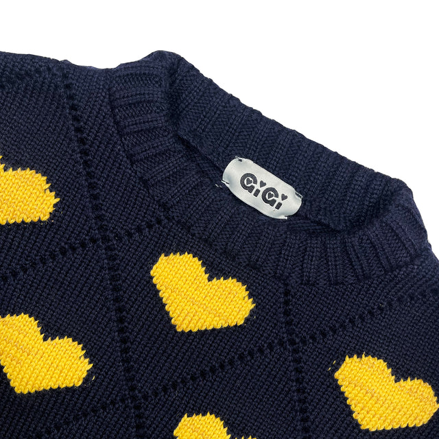 Love Sweater - Blue and Gold