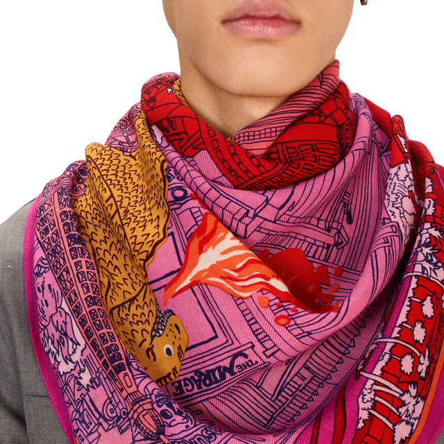 Square 130 - Vegas Red Wool