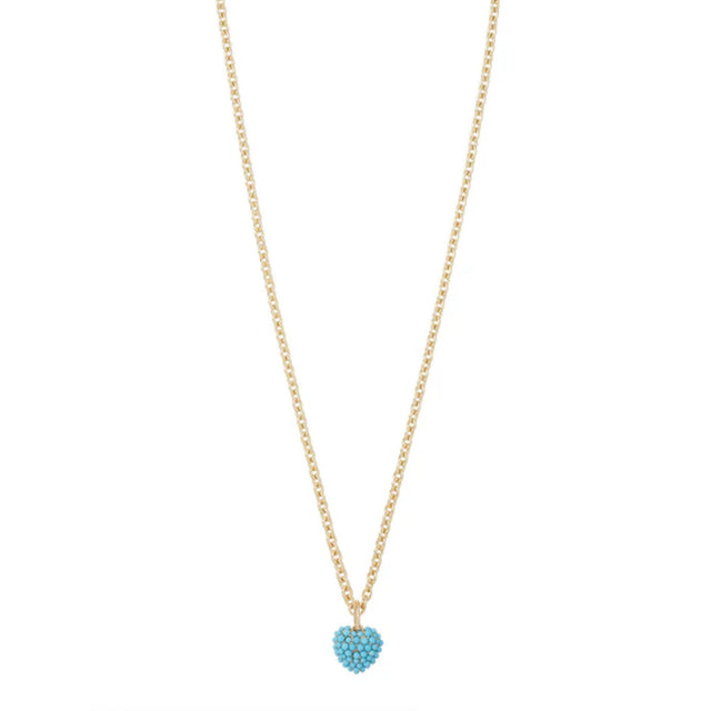 The Encrusted Puffy Heart Necklace
