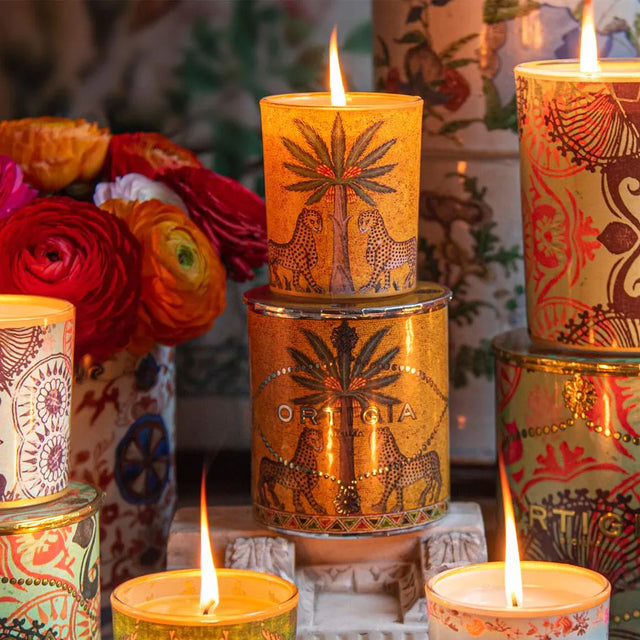 Ambra Nera Decorated Candle - Small