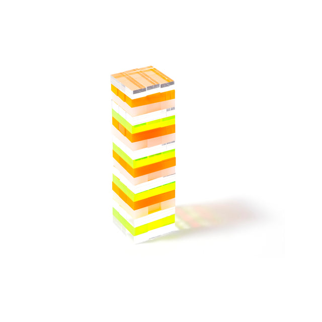 Mini Lucite Jumbling Tower - Limited Edition Neon