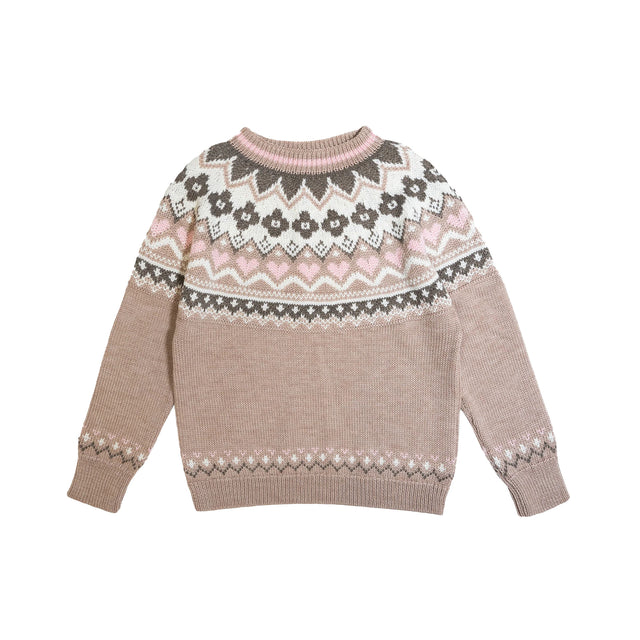Hilda Fair Isle Sweater - Beige