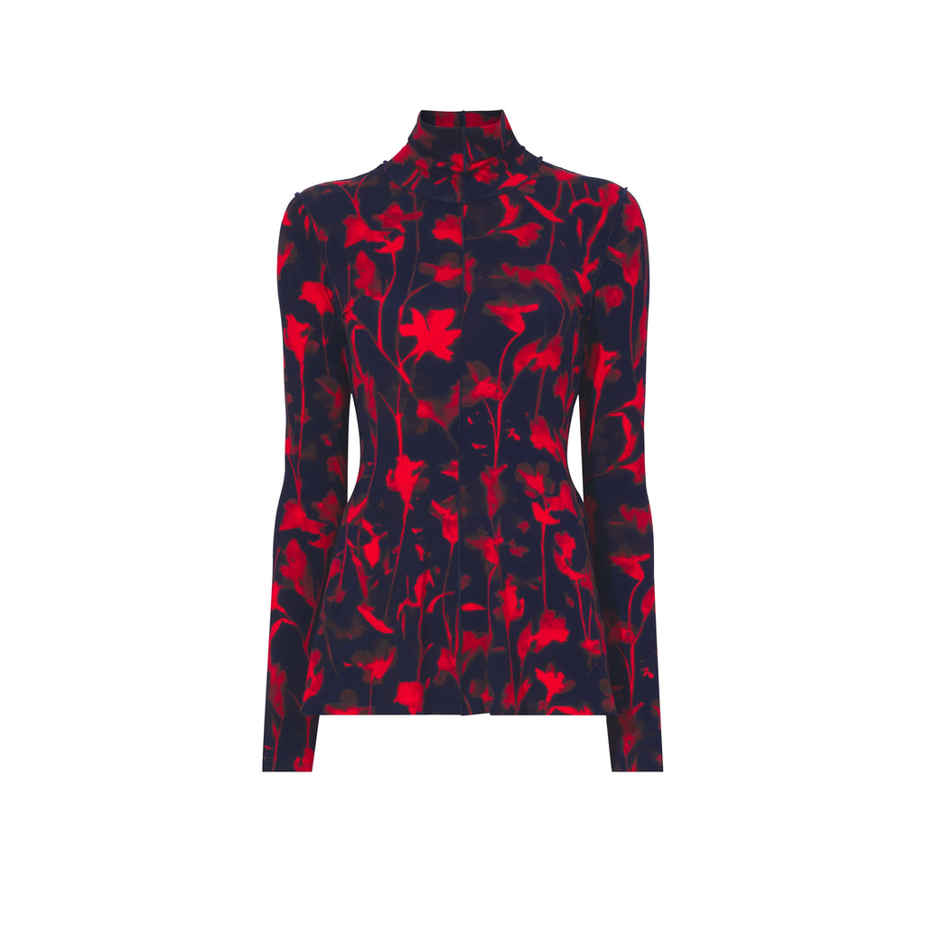 Cyanotype Jersey Turtleneck Top Lewisburg Surf Shop