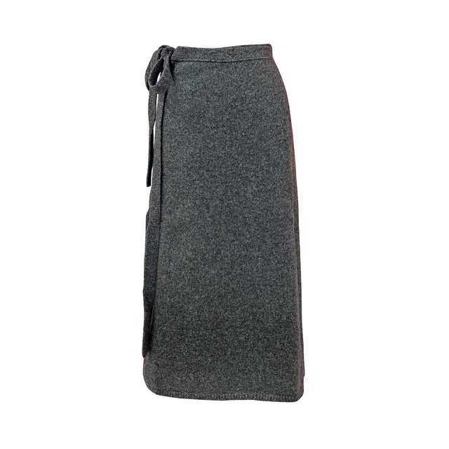 Zadie Wrap Skirt in Grey Melange