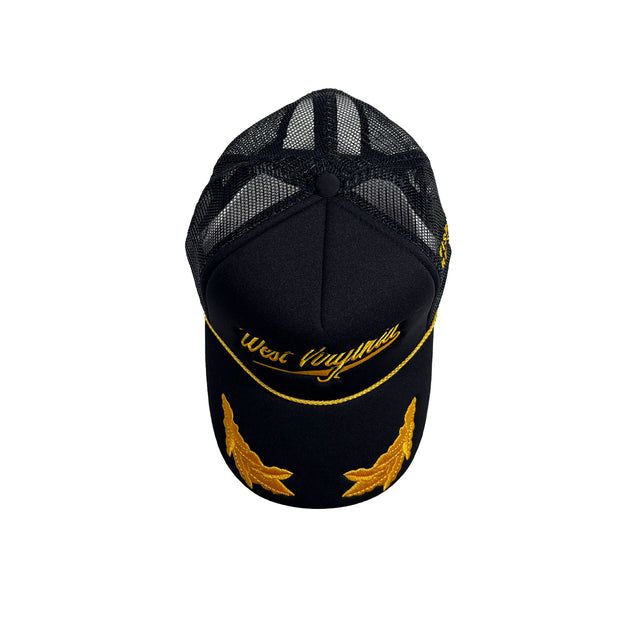 West Virginia Captain's Hat - Black