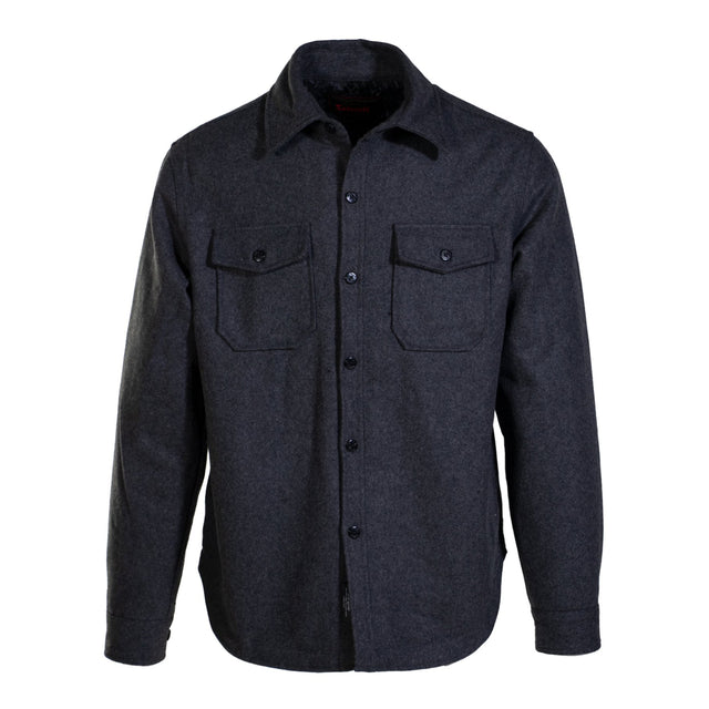 Wool Button Down Shirt with Quilted Lining