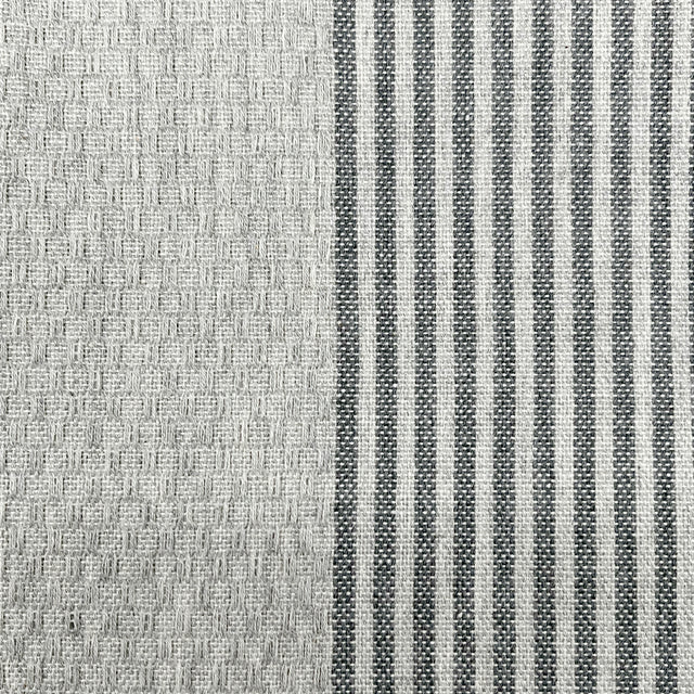 Beach Blanket Single - Light Gray/Dark Gray Stripe