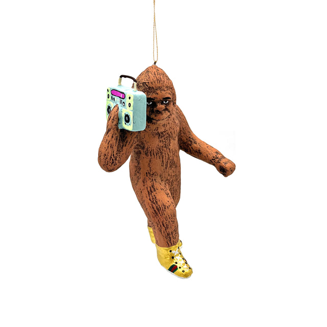 Hipster Sasquatch Holiday Ornament