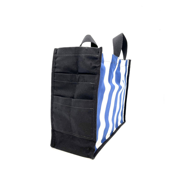 Keaton Tote Bag - Blue and White Stripe