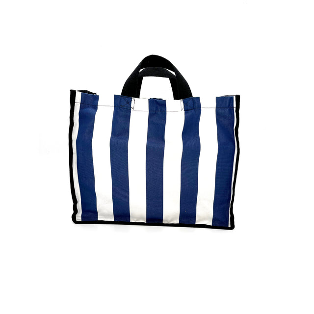 Keaton Tote Bag - Blue and White Stripe