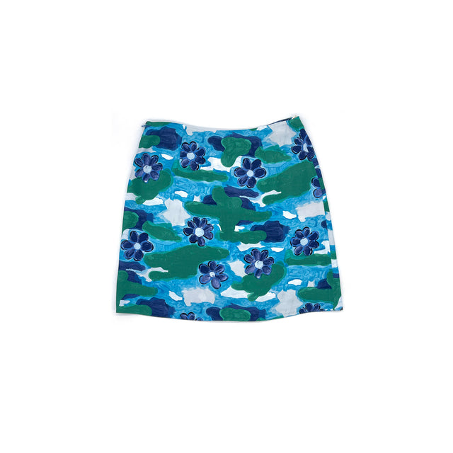 Printed Cady Mini Skirt