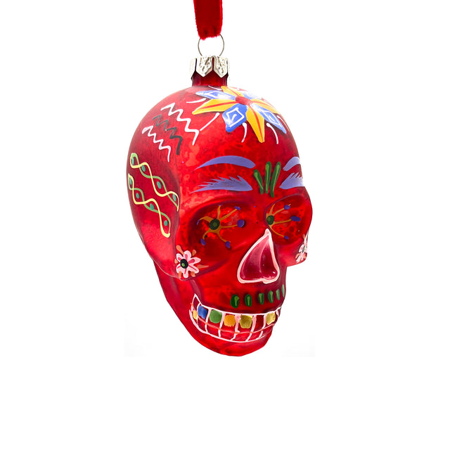 Dia De Los Muertos Skull Holiday Ornament