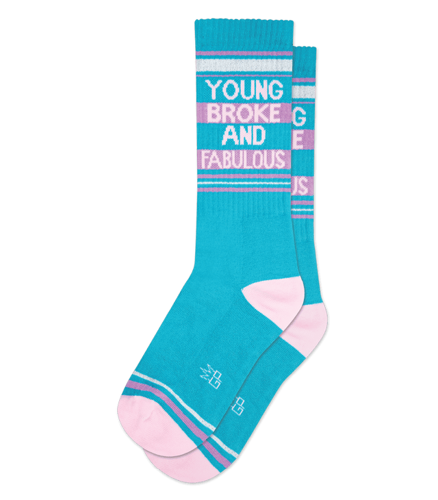 Young Broke and Fabulous Gym Sock